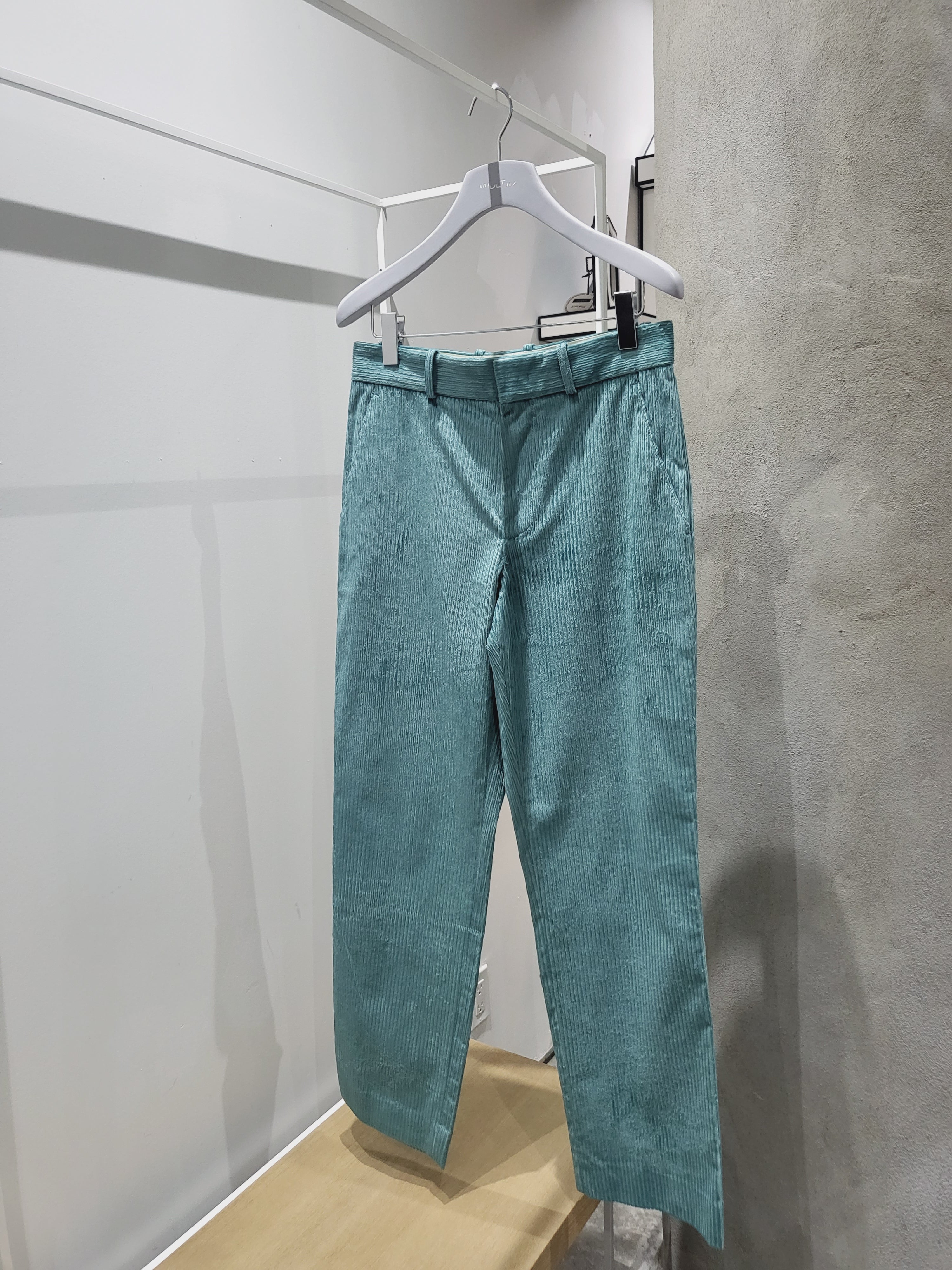 Sies Marjan - Teal Toby Pressed Corduroy Pant
