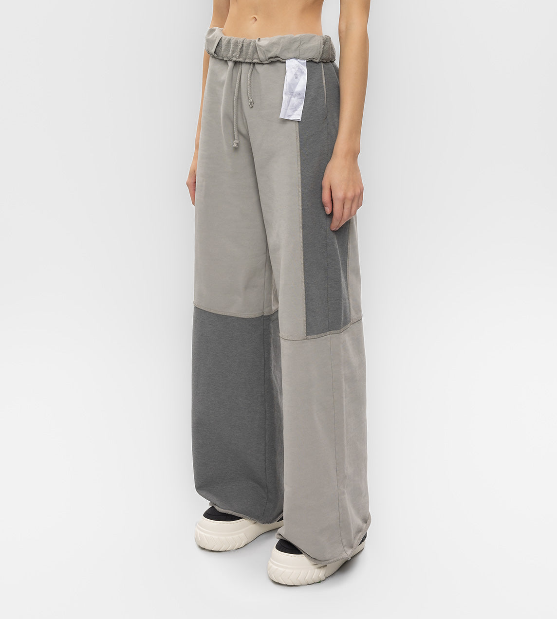 MM6 Maison Margiela - Colourblock Wide Leg Sweatpants Grey