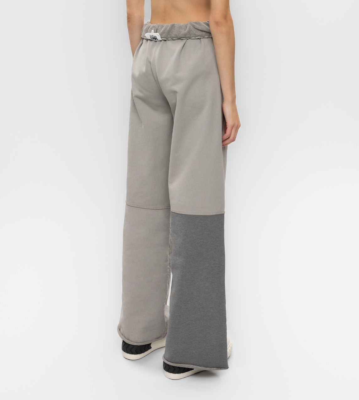 MM6 Maison Margiela - Colourblock Wide Leg Sweatpants Grey