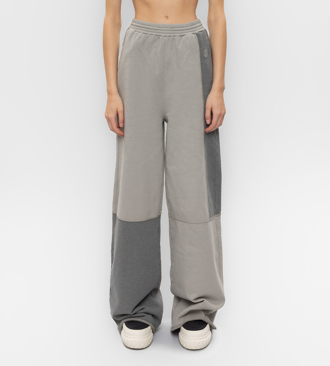 MM6 Maison Margiela - Colourblock Wide Leg Sweatpants Grey