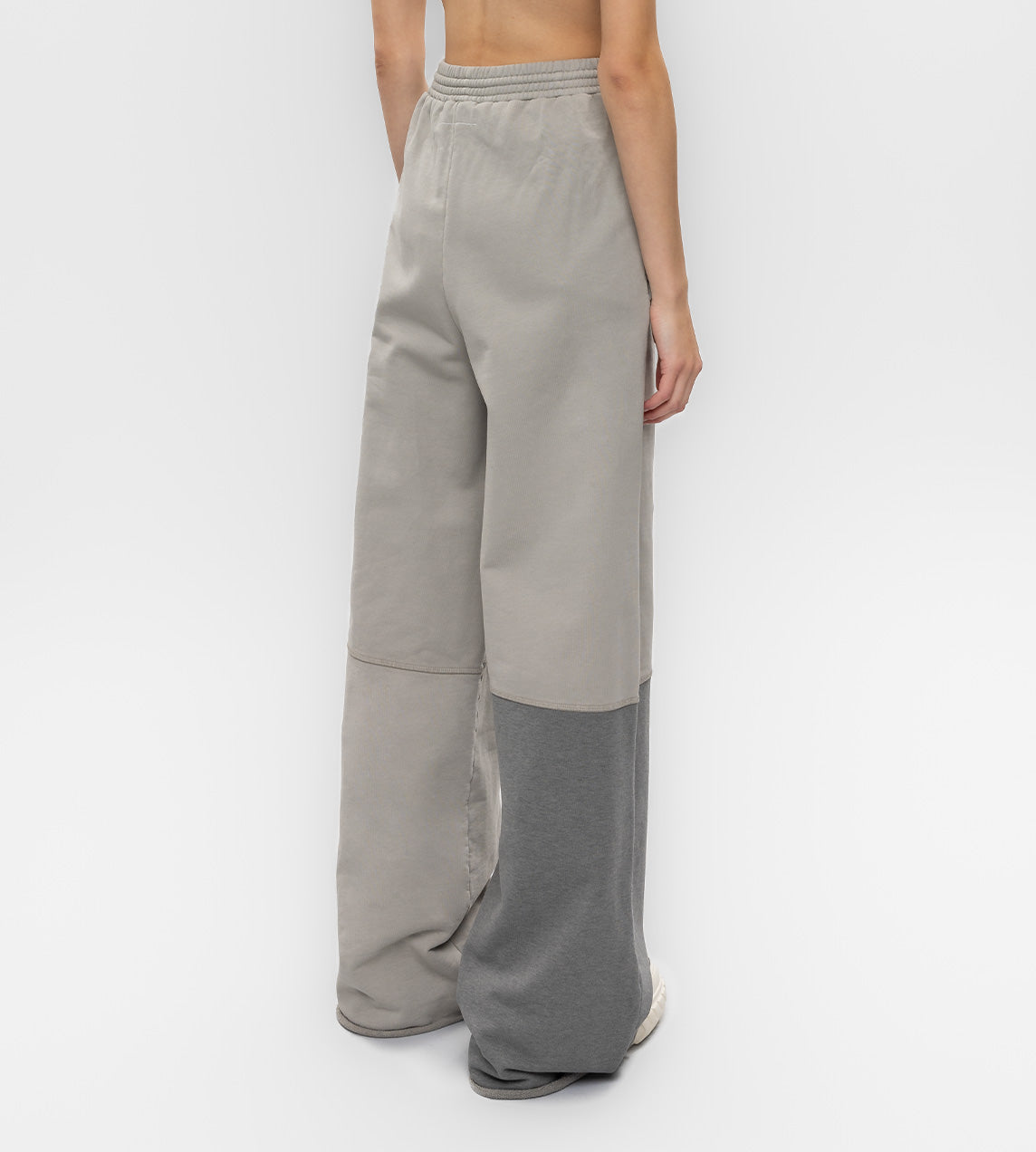MM6 Maison Margiela - Colourblock Wide Leg Sweatpants Grey