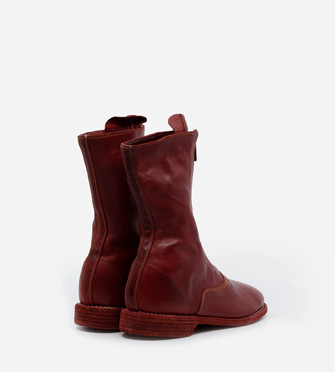 Guidi - 310 Front Zip Army Boot Red