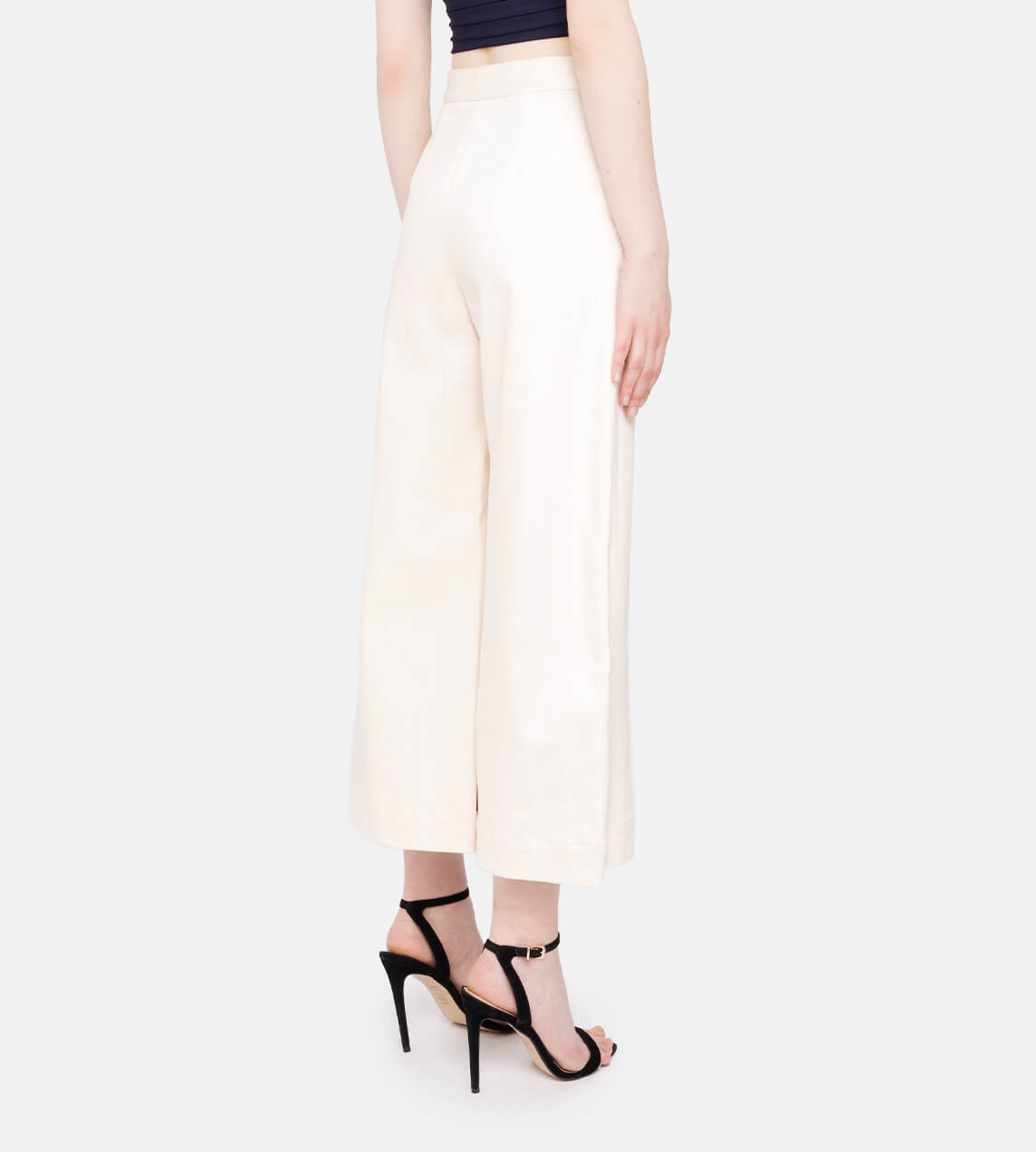 Rosetta Getty - Pintuck Front Cropped Wide Jeans