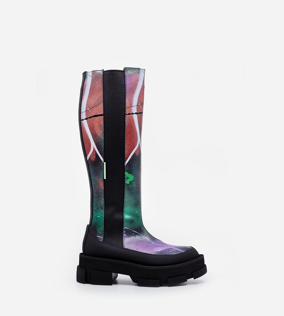 Both - Graffiti Print Gao Platform Boot