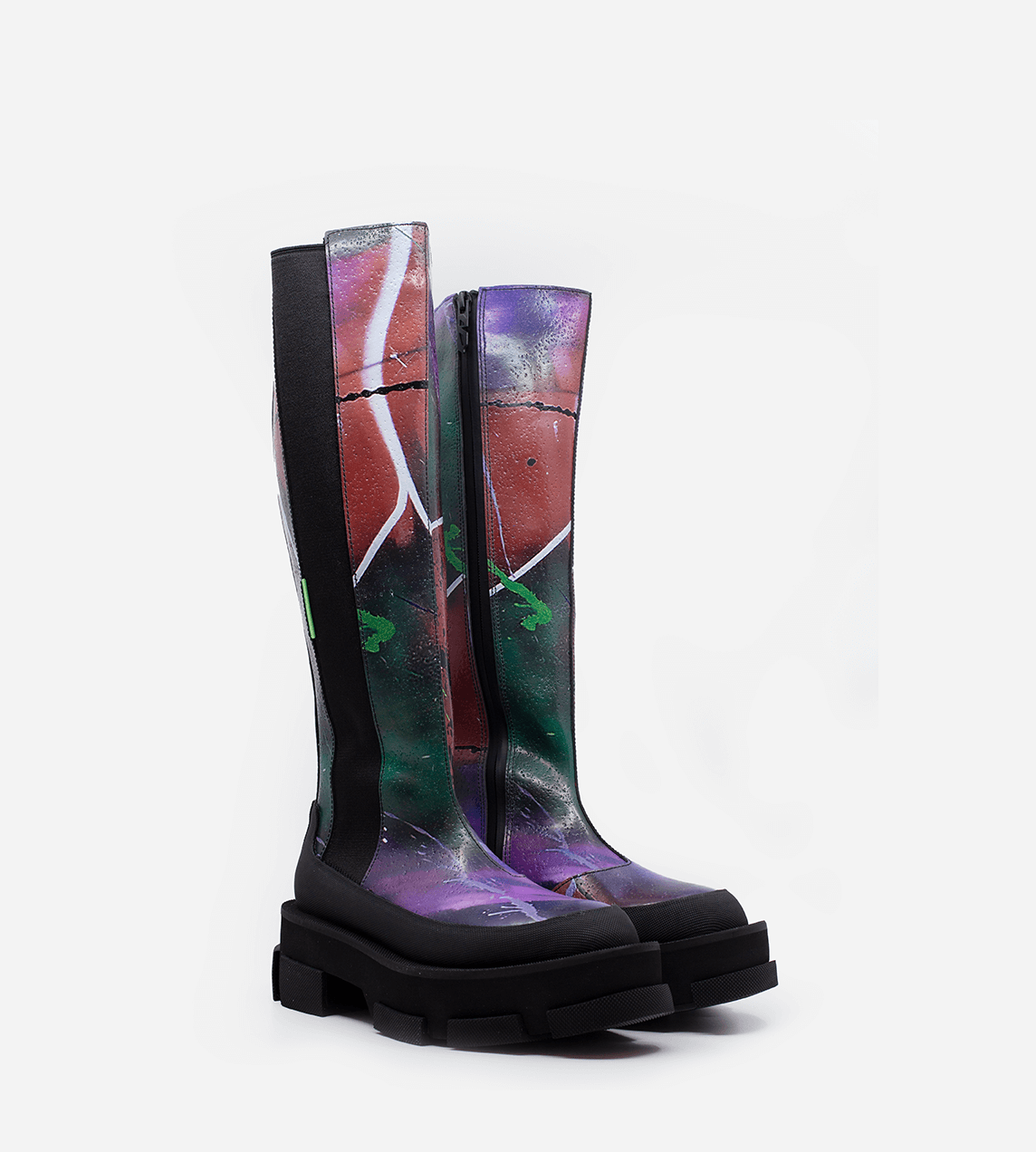 Both - Graffiti Print Gao Platform Boot