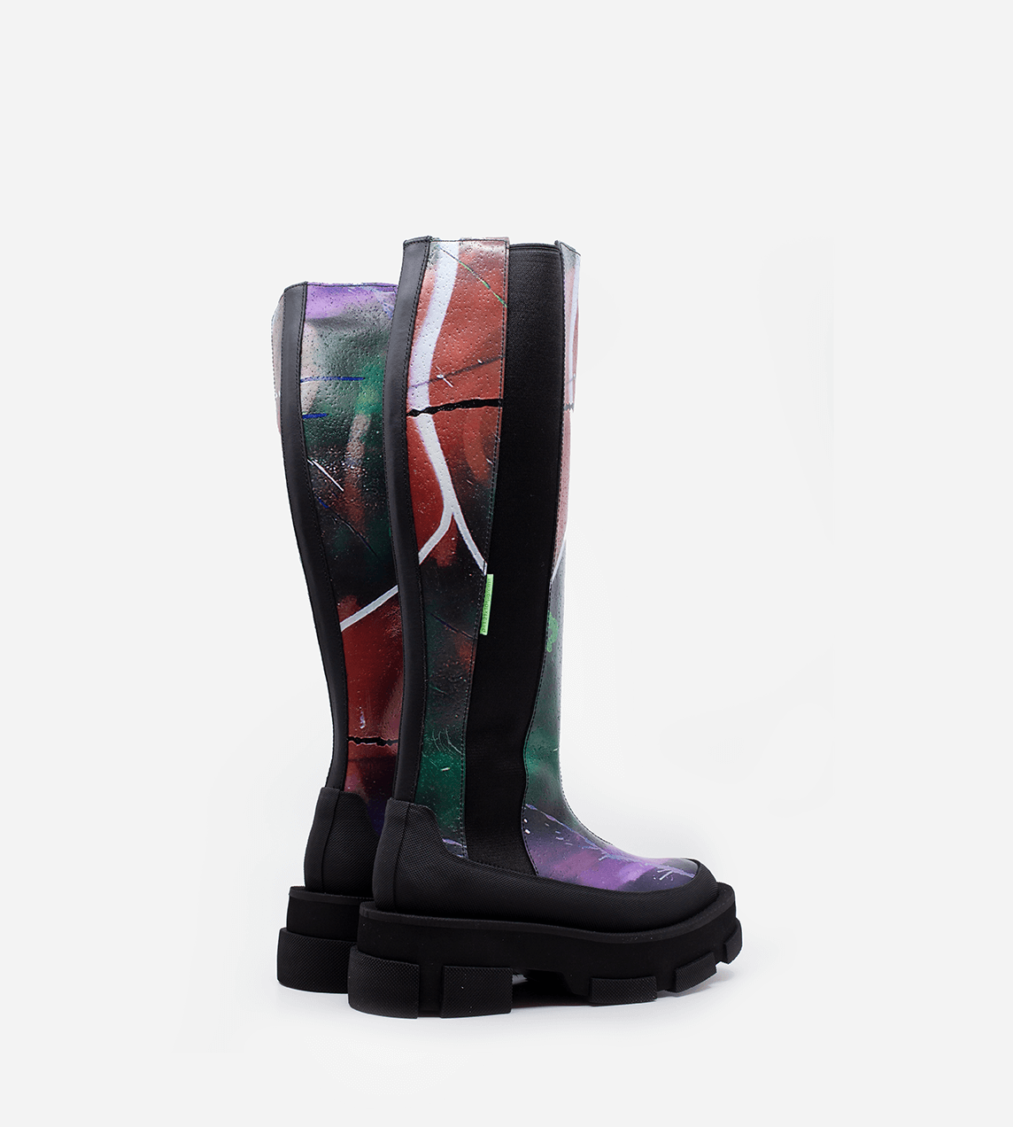 Both - Graffiti Print Gao Platform Boot