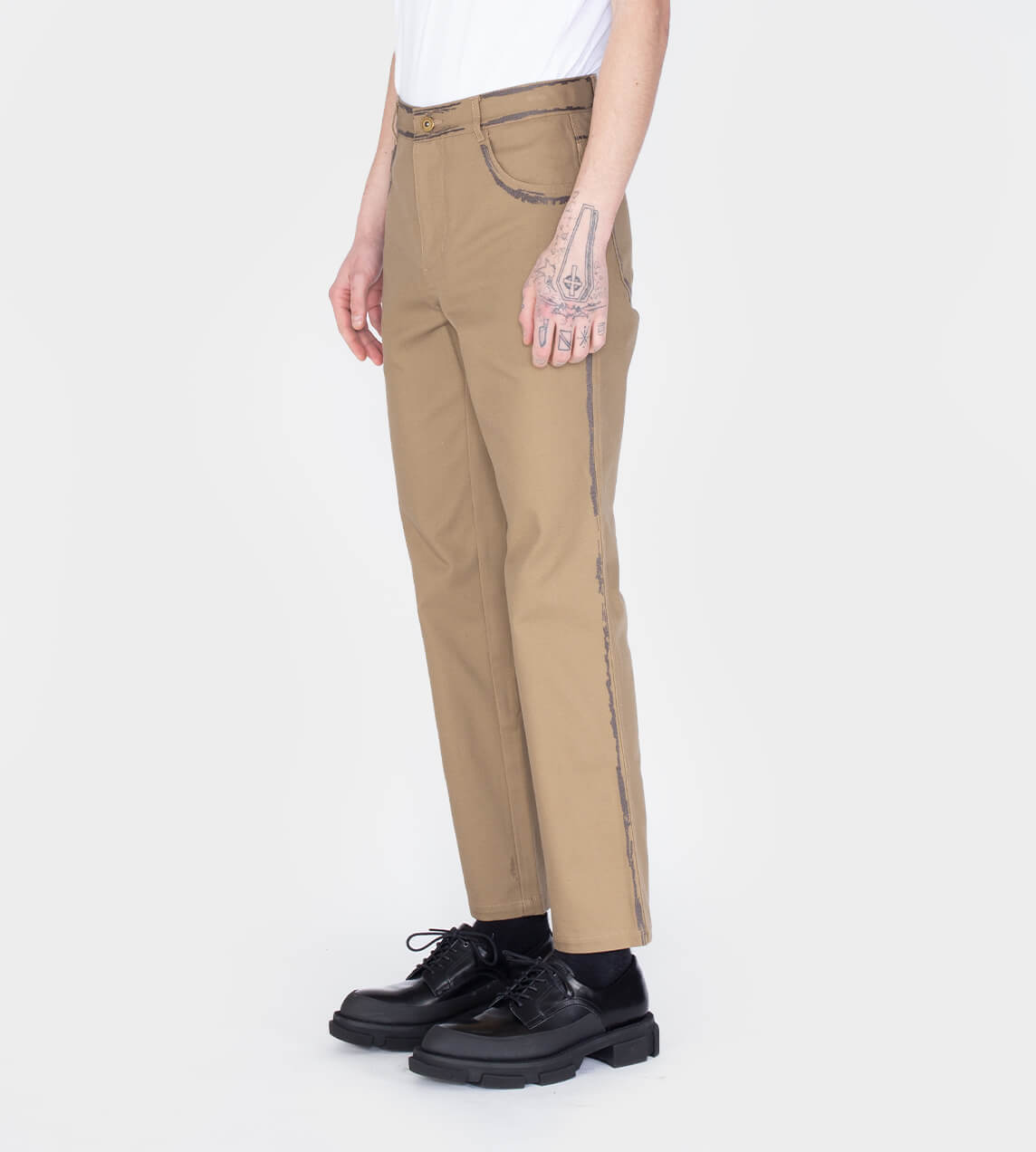 Feng Chen Wang - Embroidered Edge Jeans