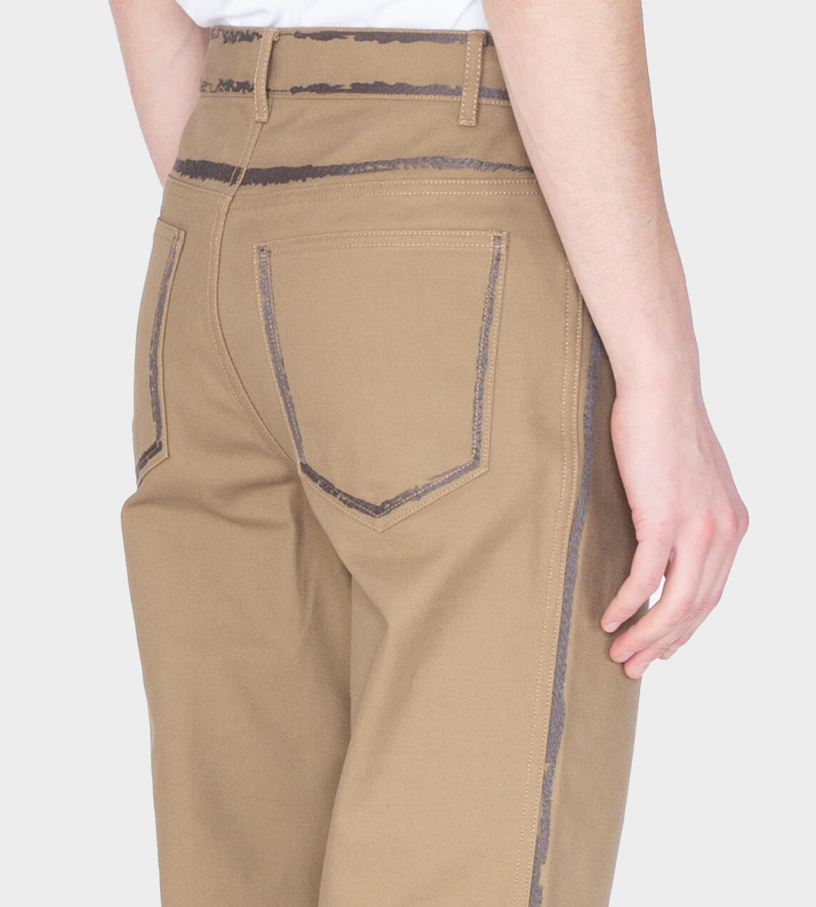 Feng Chen Wang - Embroidered Edge Jeans