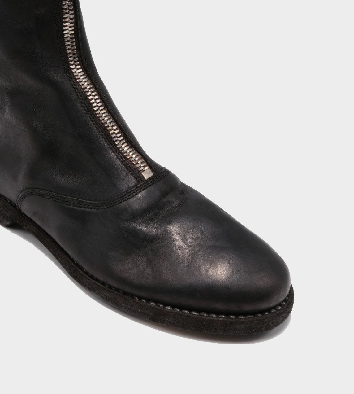 Guidi - 310 Front Zip Army Boot Black