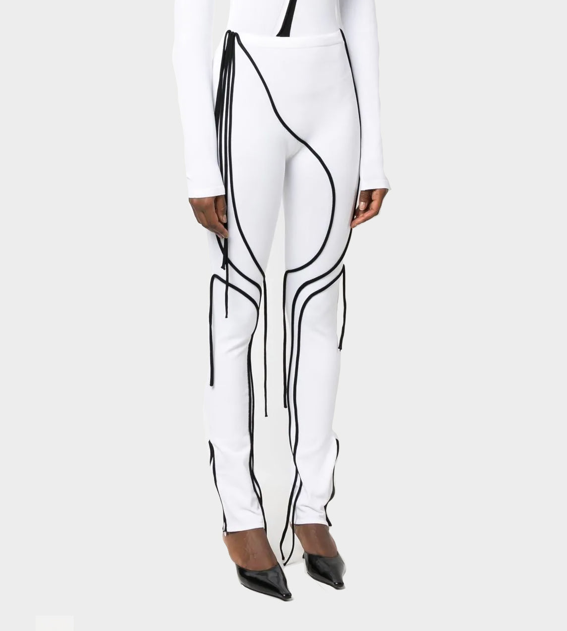 Ottolinger - Knit Strappy Leggings White/Black