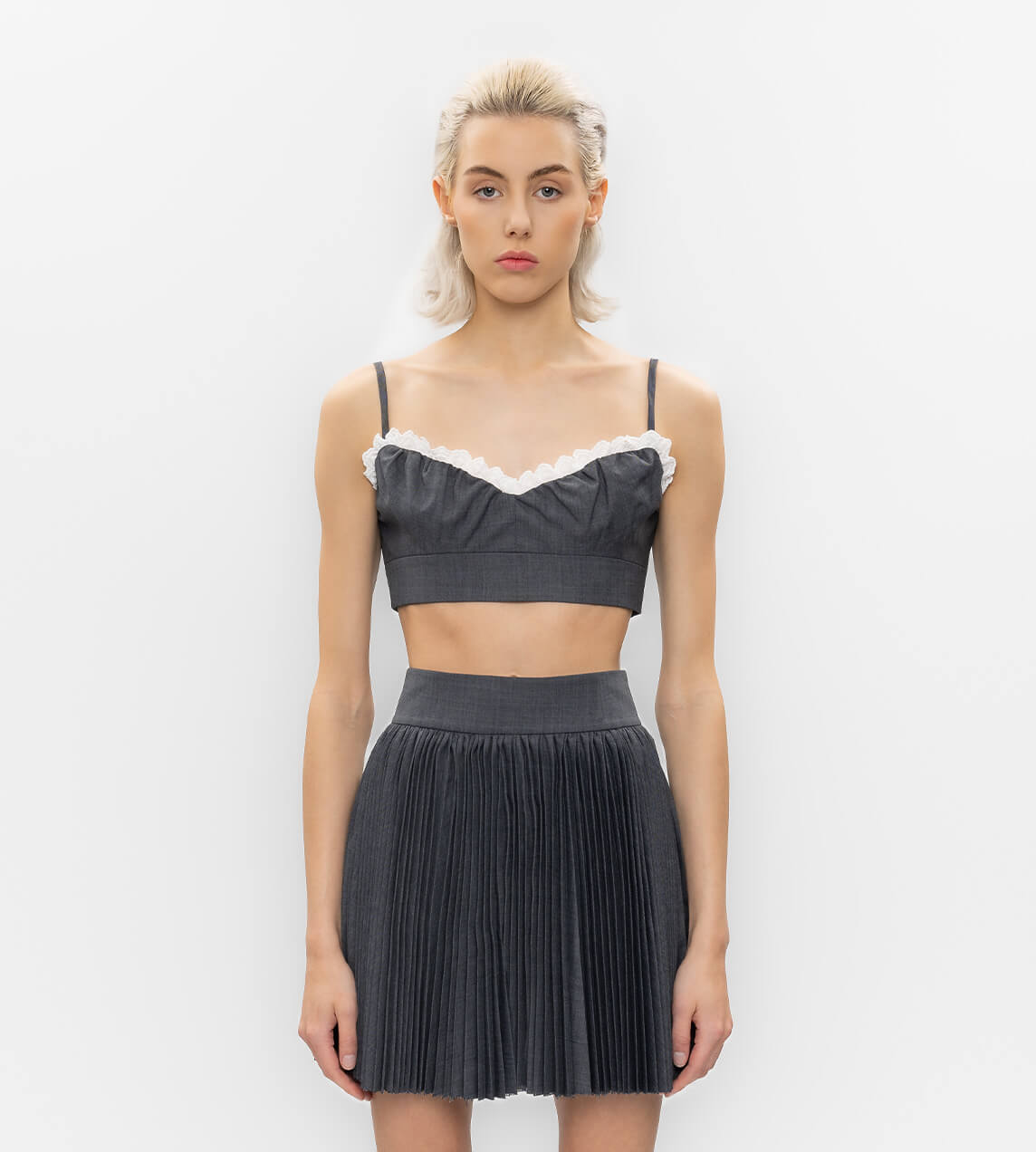 ShuShu/Tong - Lace Bralette Grey