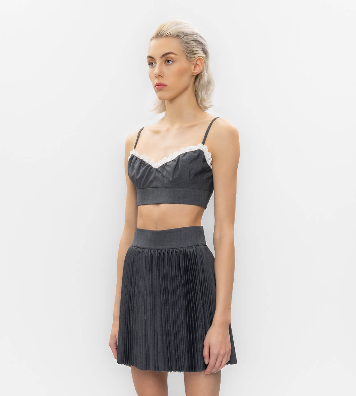 ShuShu/Tong - Lace Bralette Grey