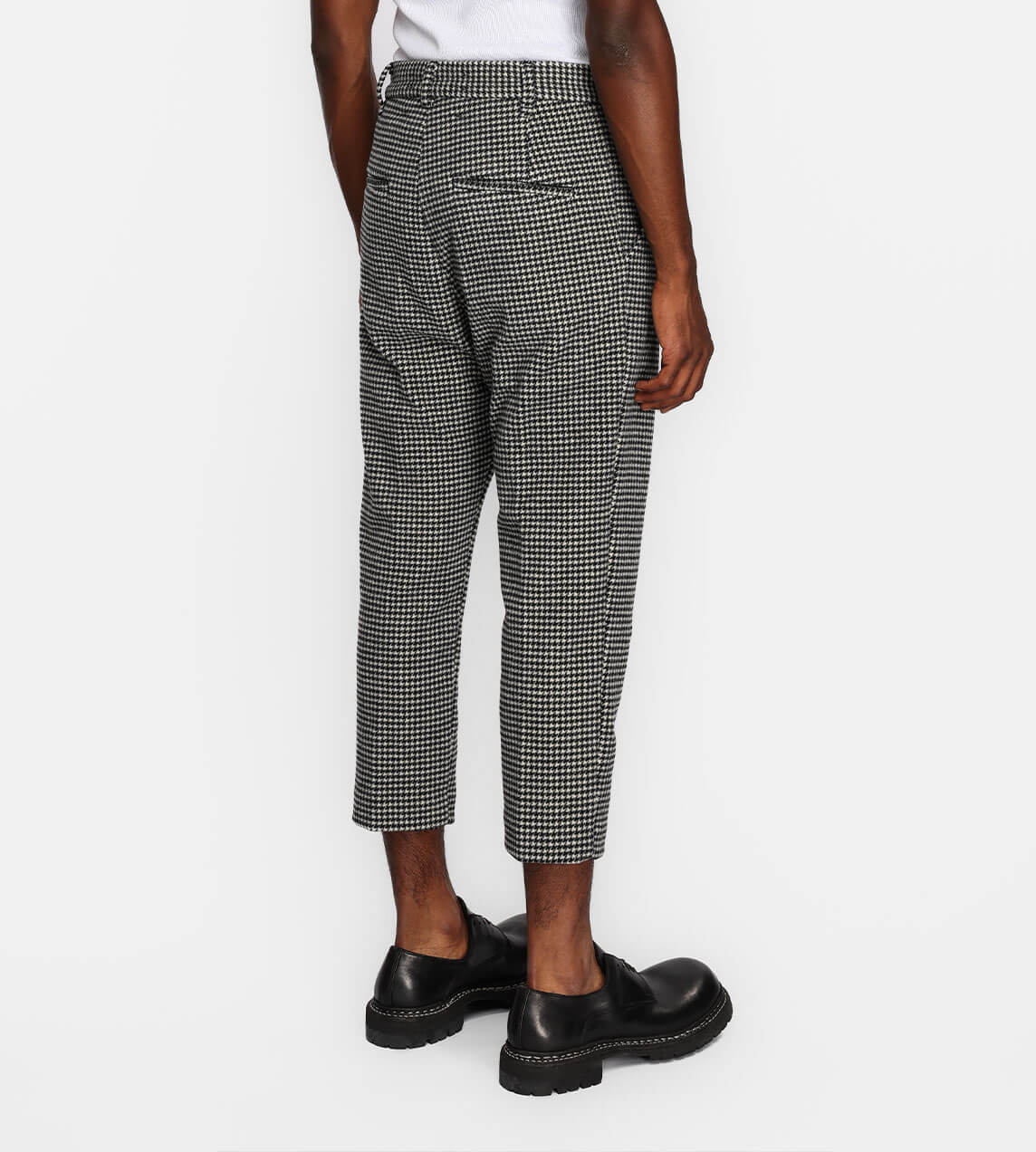 Song For The Mute - Houndstooth Mirror Pleated Pant Black/White