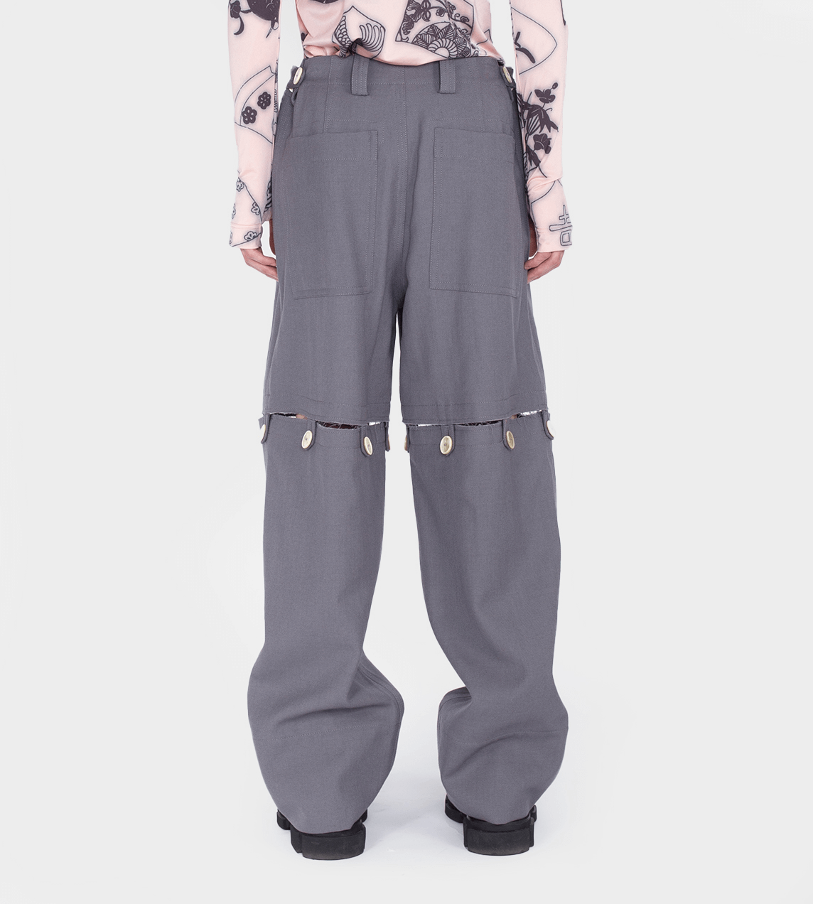 PRONOUNCE - Adjustable Length Slashed Pants