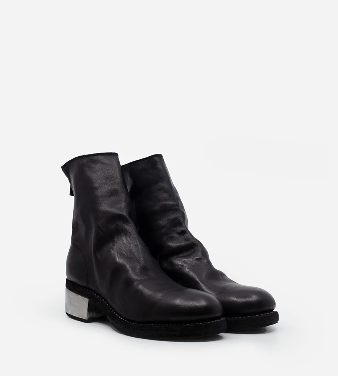 Guidi - 796ZI Back Zip Metal Heel Mid Boot Black