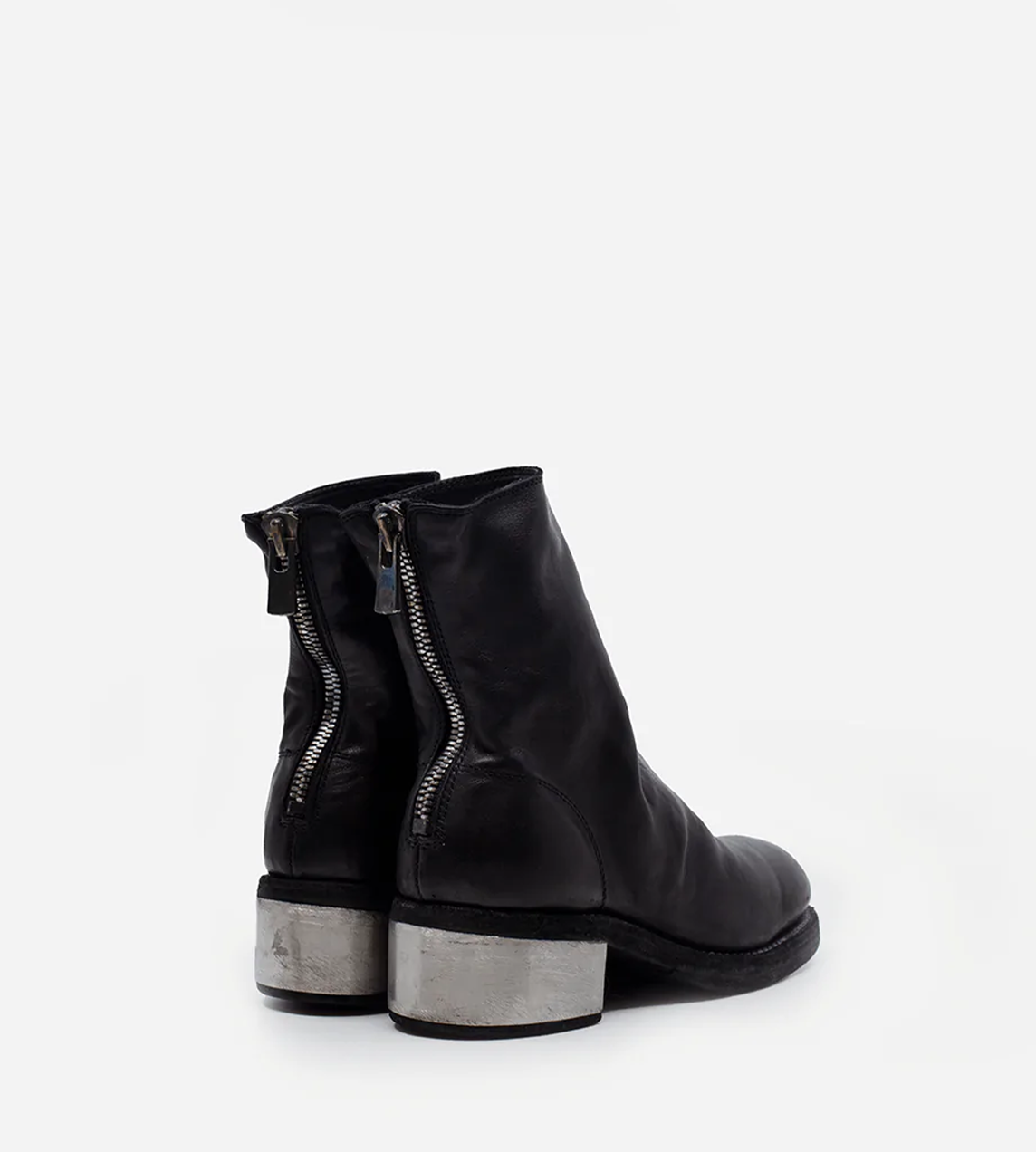 Guidi - 796ZI Back Zip Metal Heel Mid Boot Black