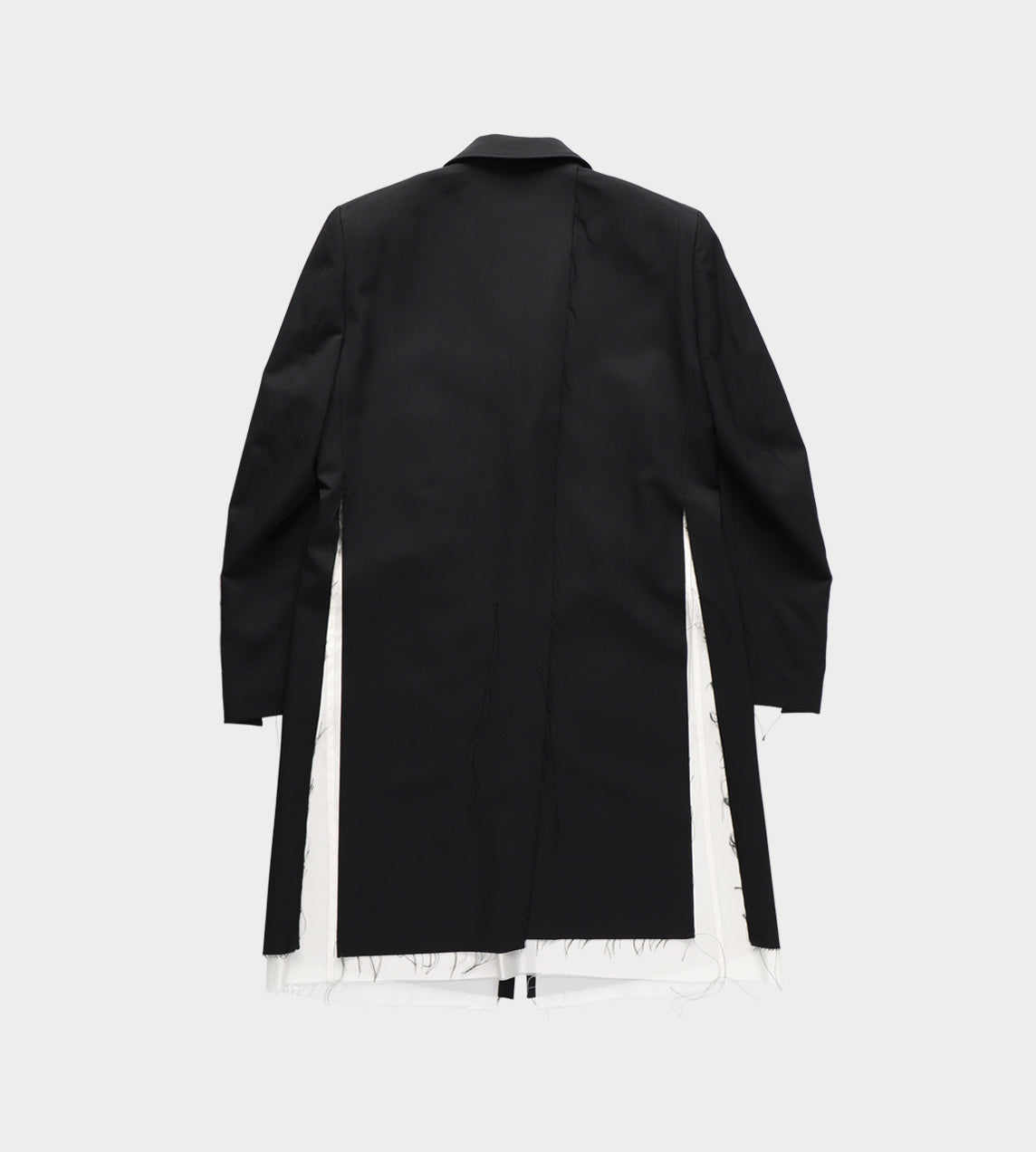 White Pocket Outline Long Jacket