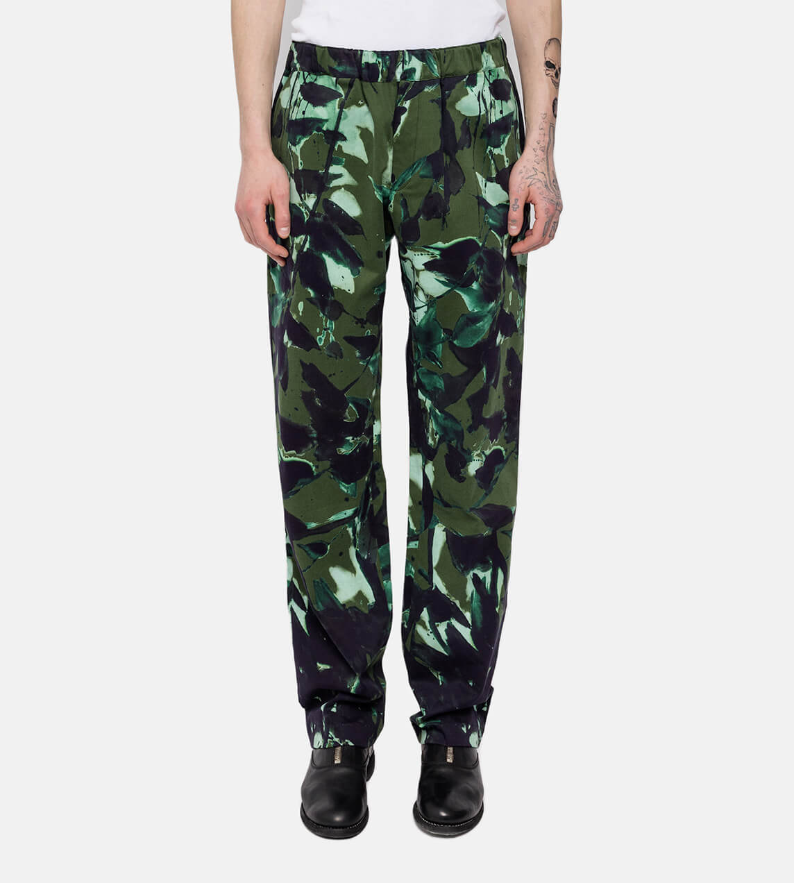 DAVI - Green Printed Floral Pant