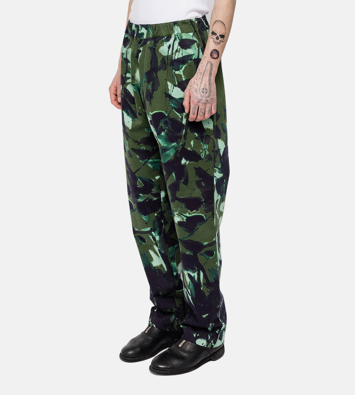 DAVI - Green Printed Floral Pant