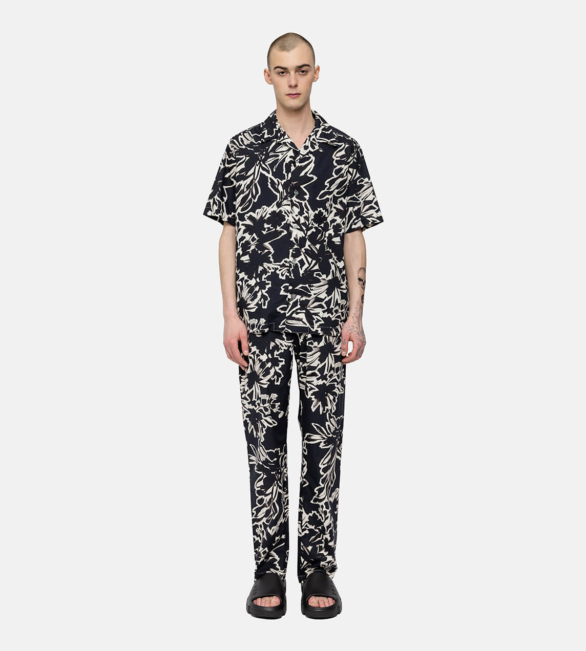 DAVI - Abstract Floral Print Easy Pant
