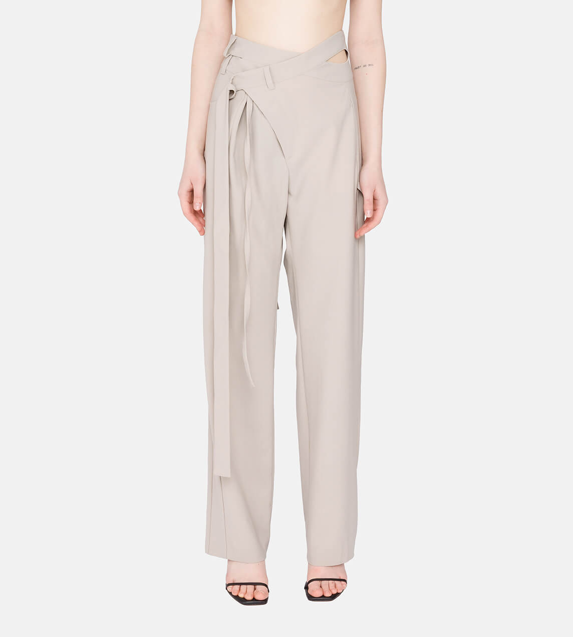 Ottolinger - Signature Wrap Suit Trousers Pebble Stone