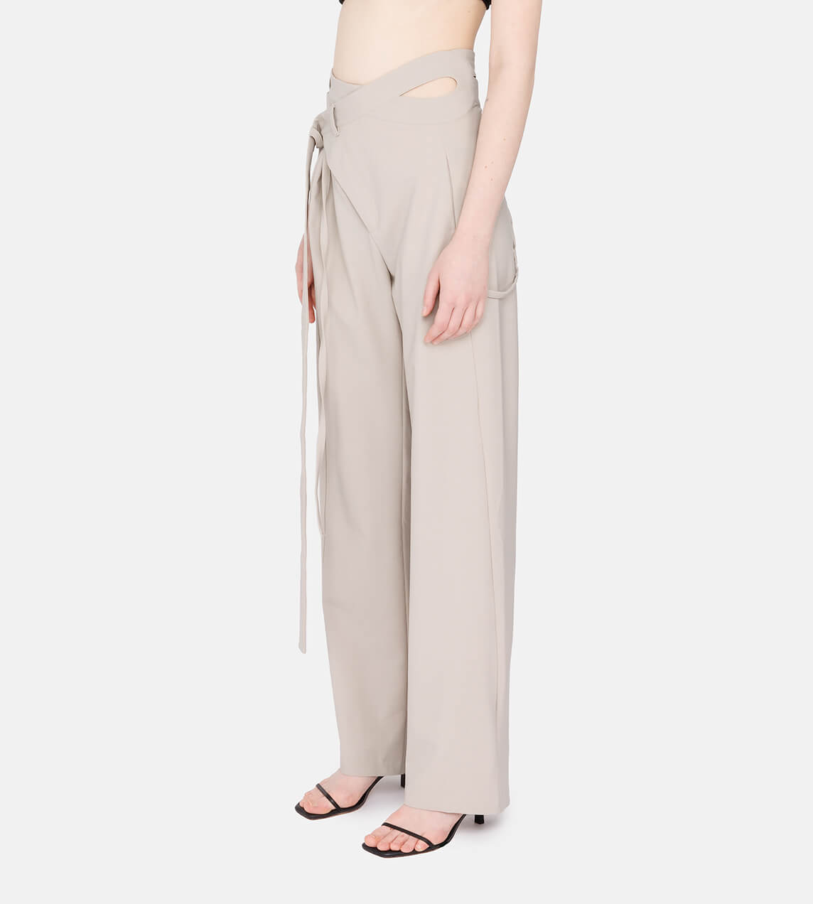 Ottolinger - Signature Wrap Suit Trousers Pebble Stone