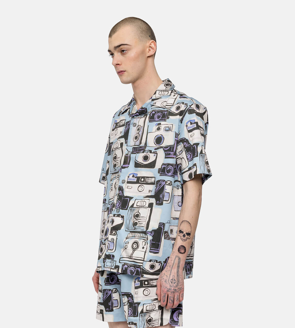 DAVI - S/S Camera Printed Shirt