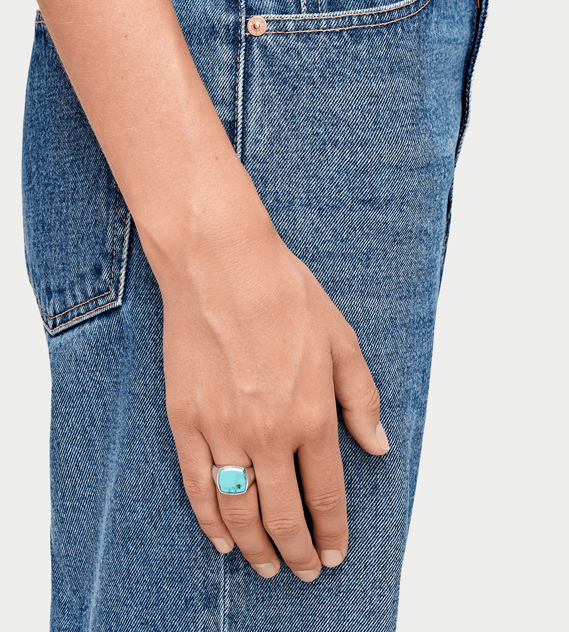Tom Wood - Cushion Ring Turquoise