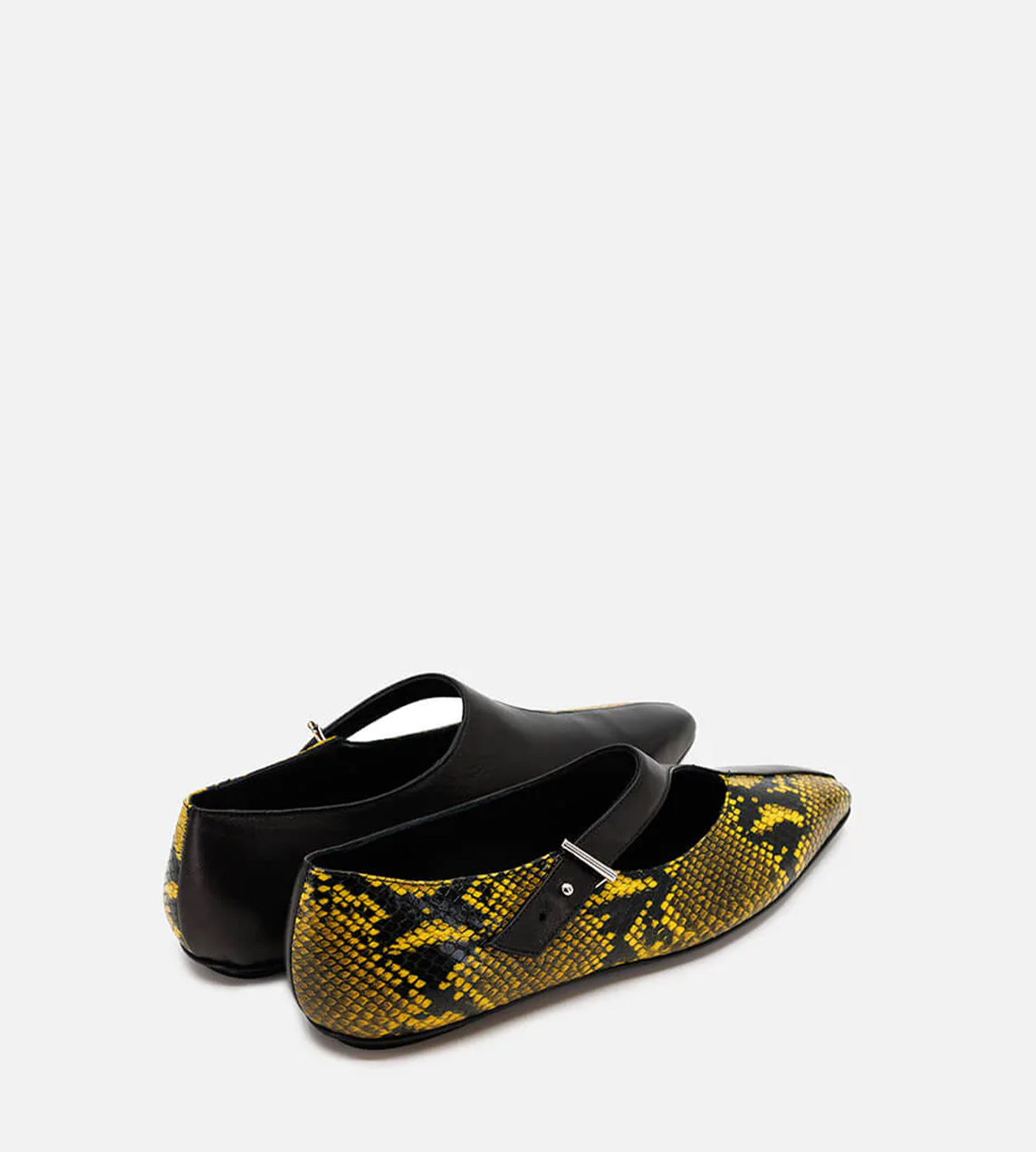Rosetta Getty - Embossed Python Asymmetric Cross Flat