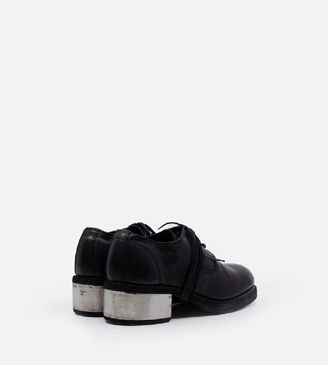 792ZI Metal Heel Lace up Loafer Black