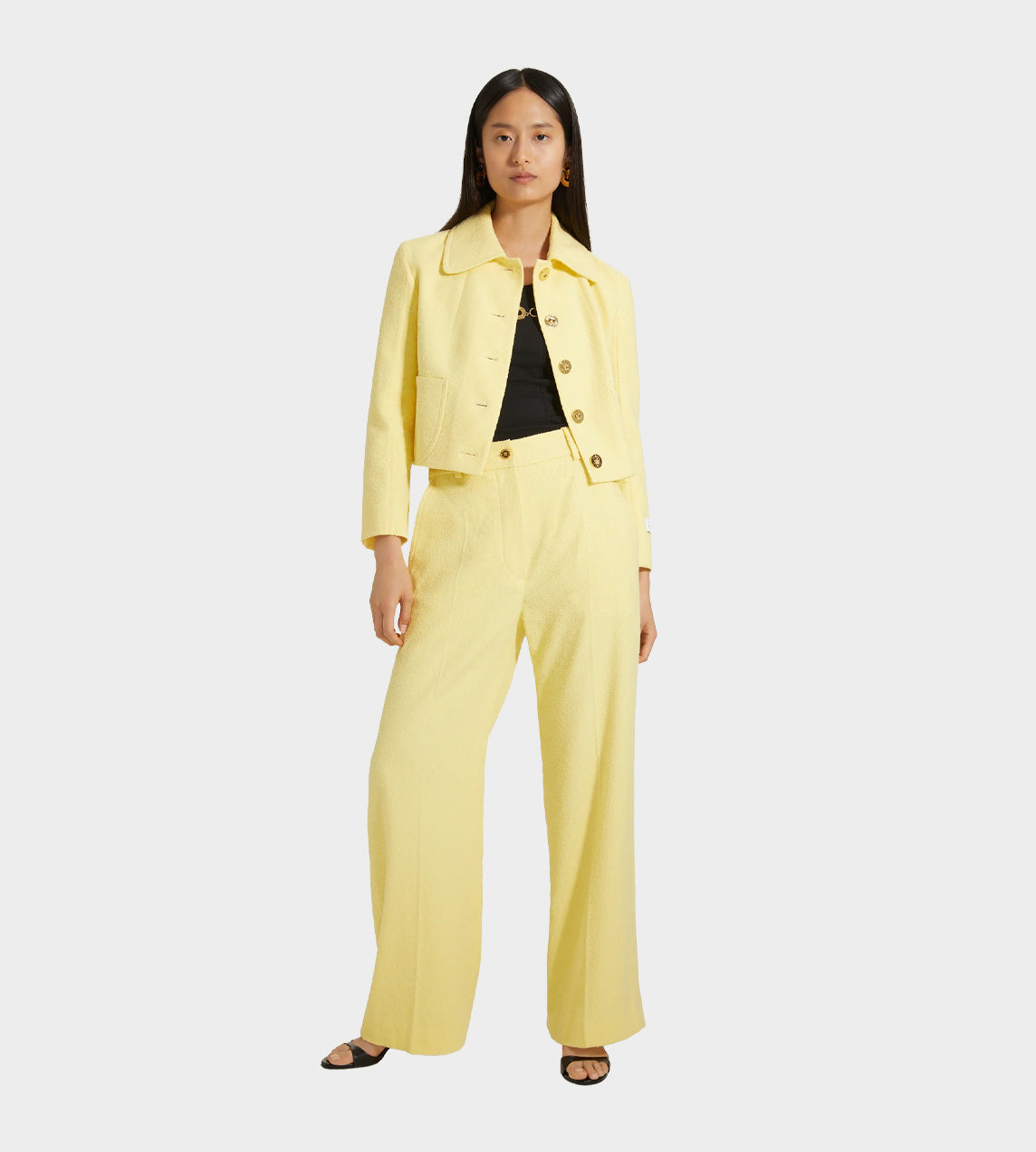 Patou - Tweed Tailored Short Jacket Mimosa