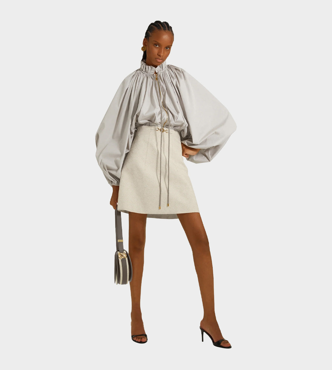 Patou - Medallion Jacquard Skirt Beige