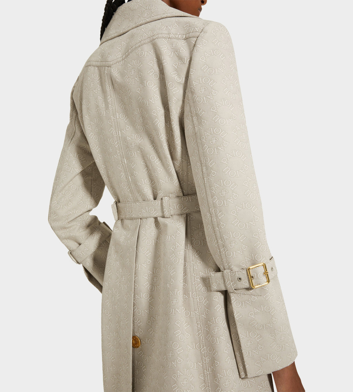 Patou -  Medallion Jacquard Trenchcoat Beige