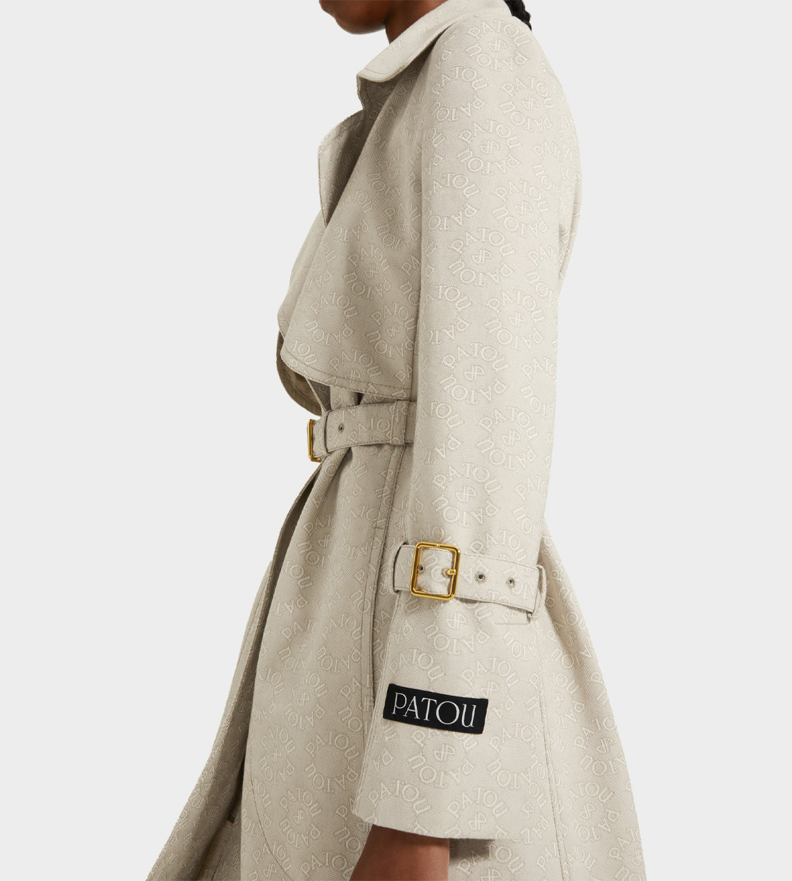 Patou -  Medallion Jacquard Trenchcoat Beige