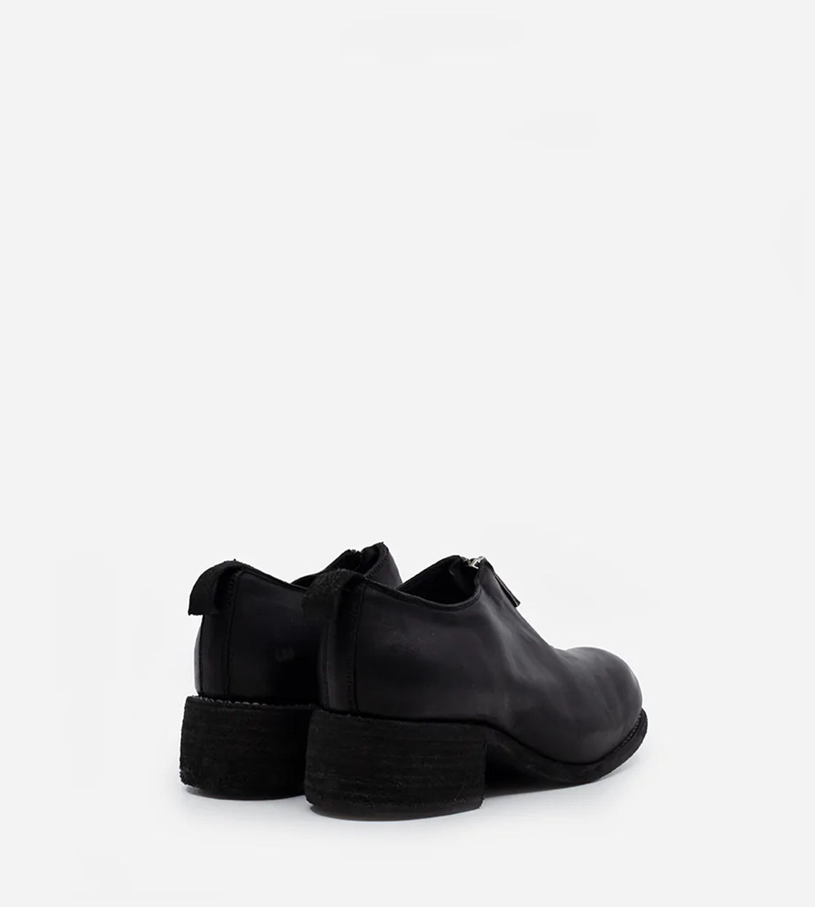 Guidi - PL0FZ Zip Front Low Shoes Black
