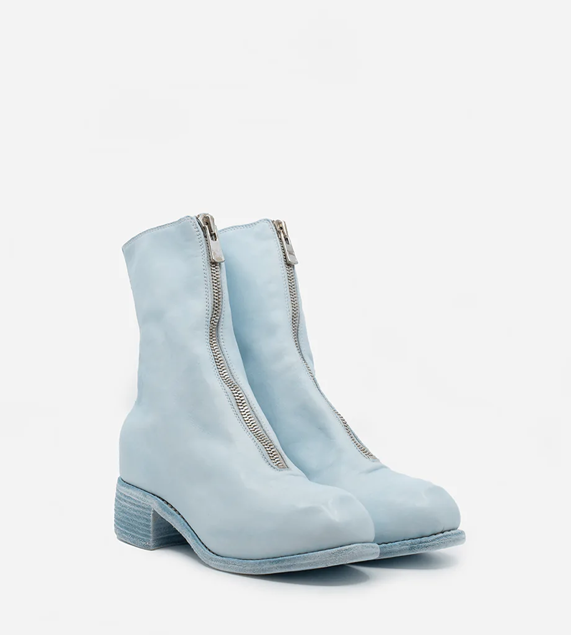 Guidi - PL2 Front Zip Mid Boot Aqua Blue