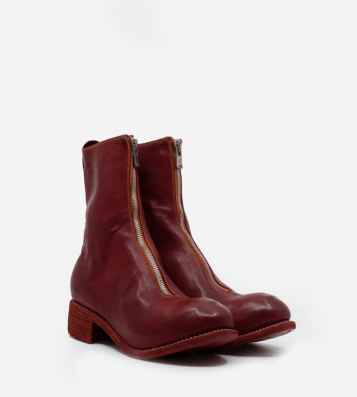 Guidi - PL2 Front Zip Mid Boot Red