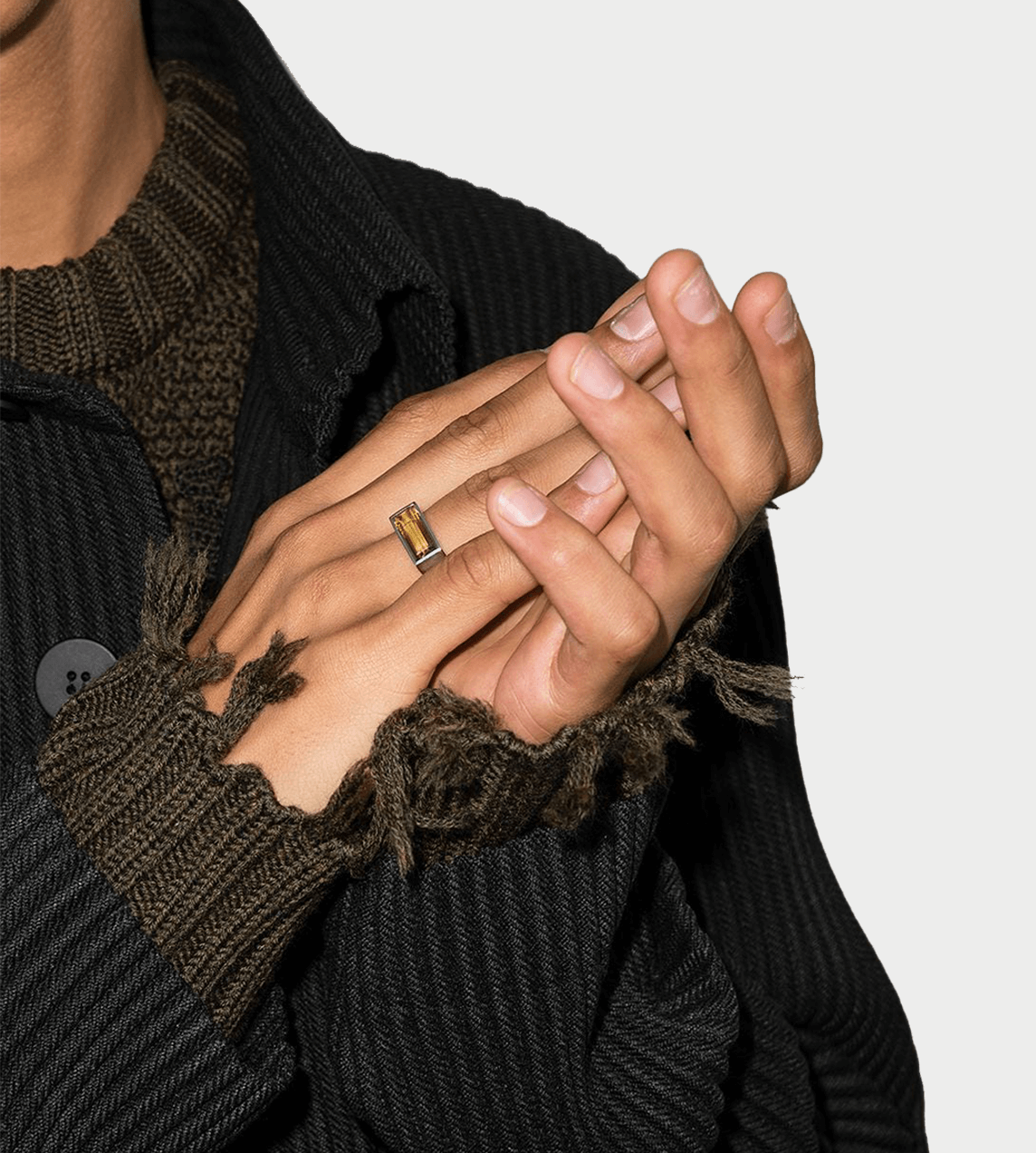 Tom Wood - Peaky Ring Lemon Quartz