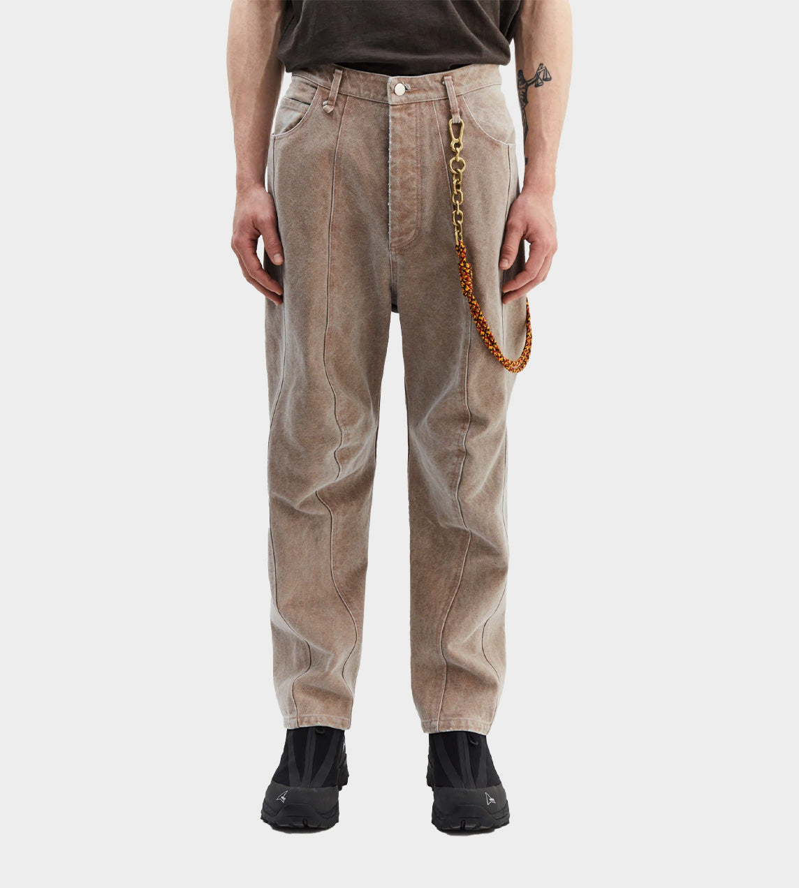 Song For The Mute - Baggy Curved Jeans Clay