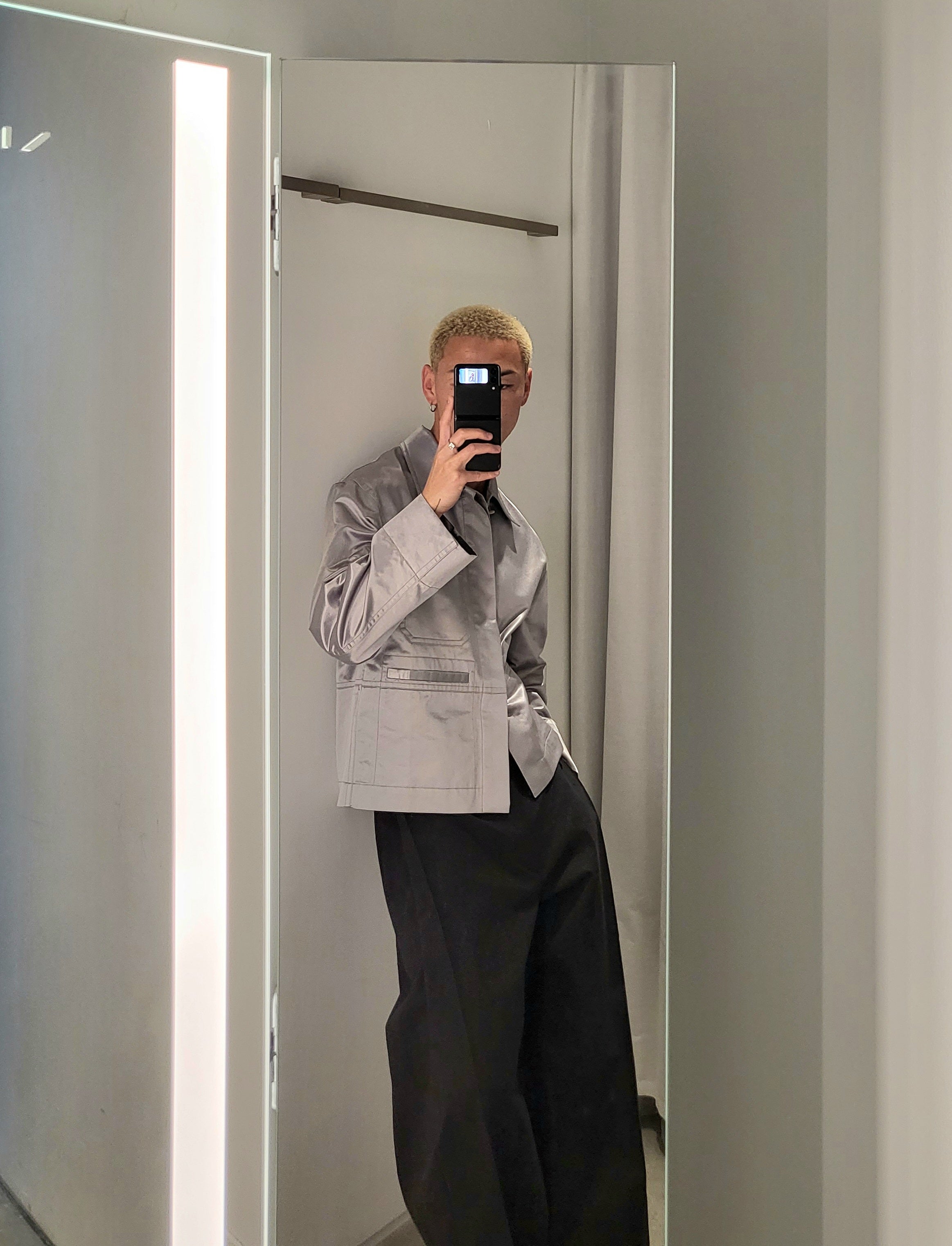 PRONOUNCE - Silver Turnup Sleeves Jacket