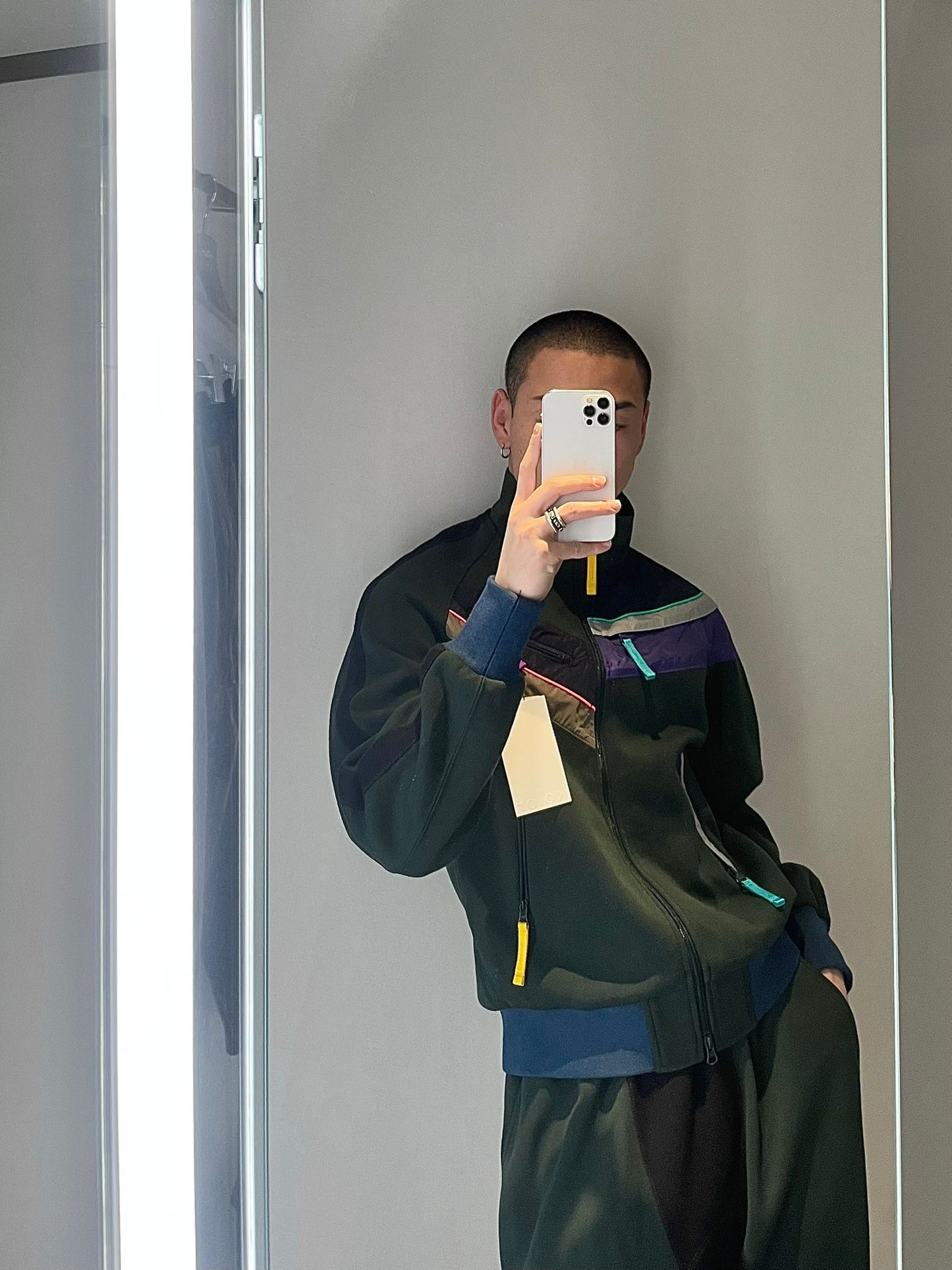 Kolor - Athletic Zip Front Jacket Green