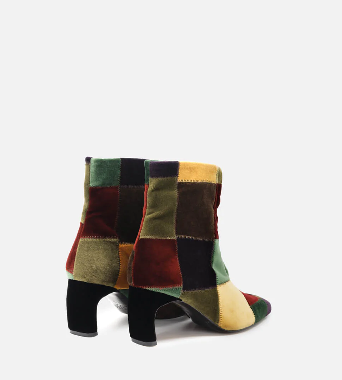Rosetta Getty - Zip Patchwork Velvet Boot