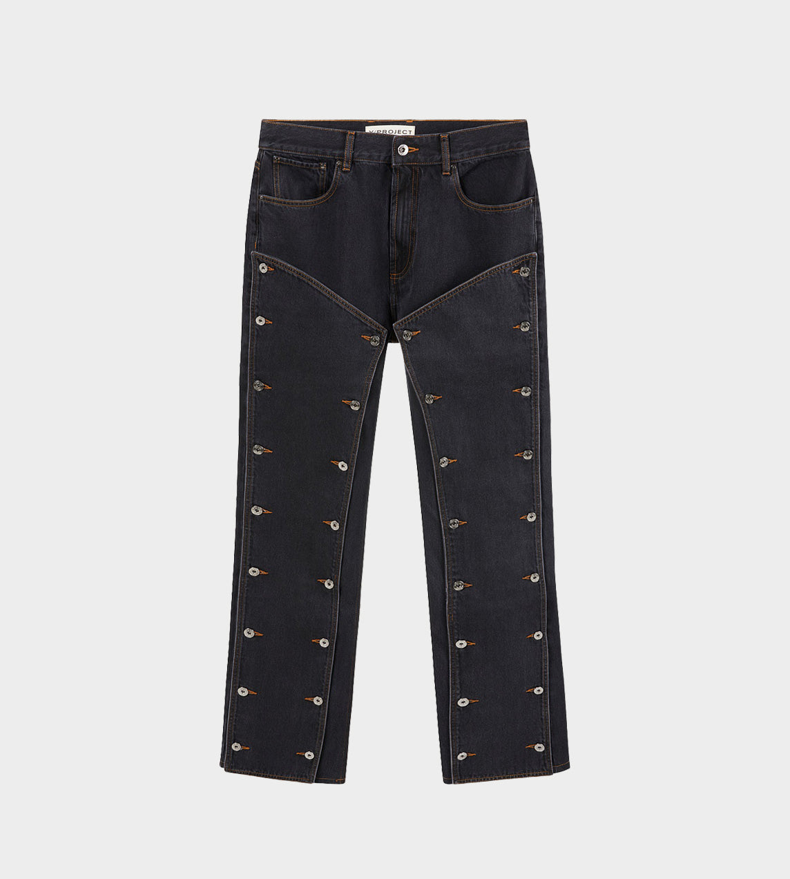 Y/Project - Button Panel Jeans Black