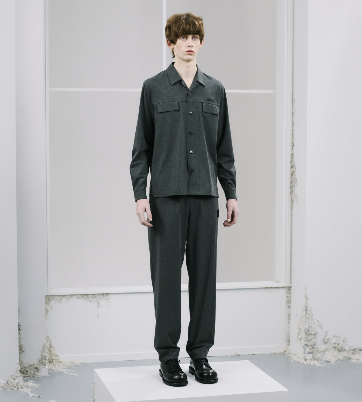Logo Patch Easy Pants Charcoal
