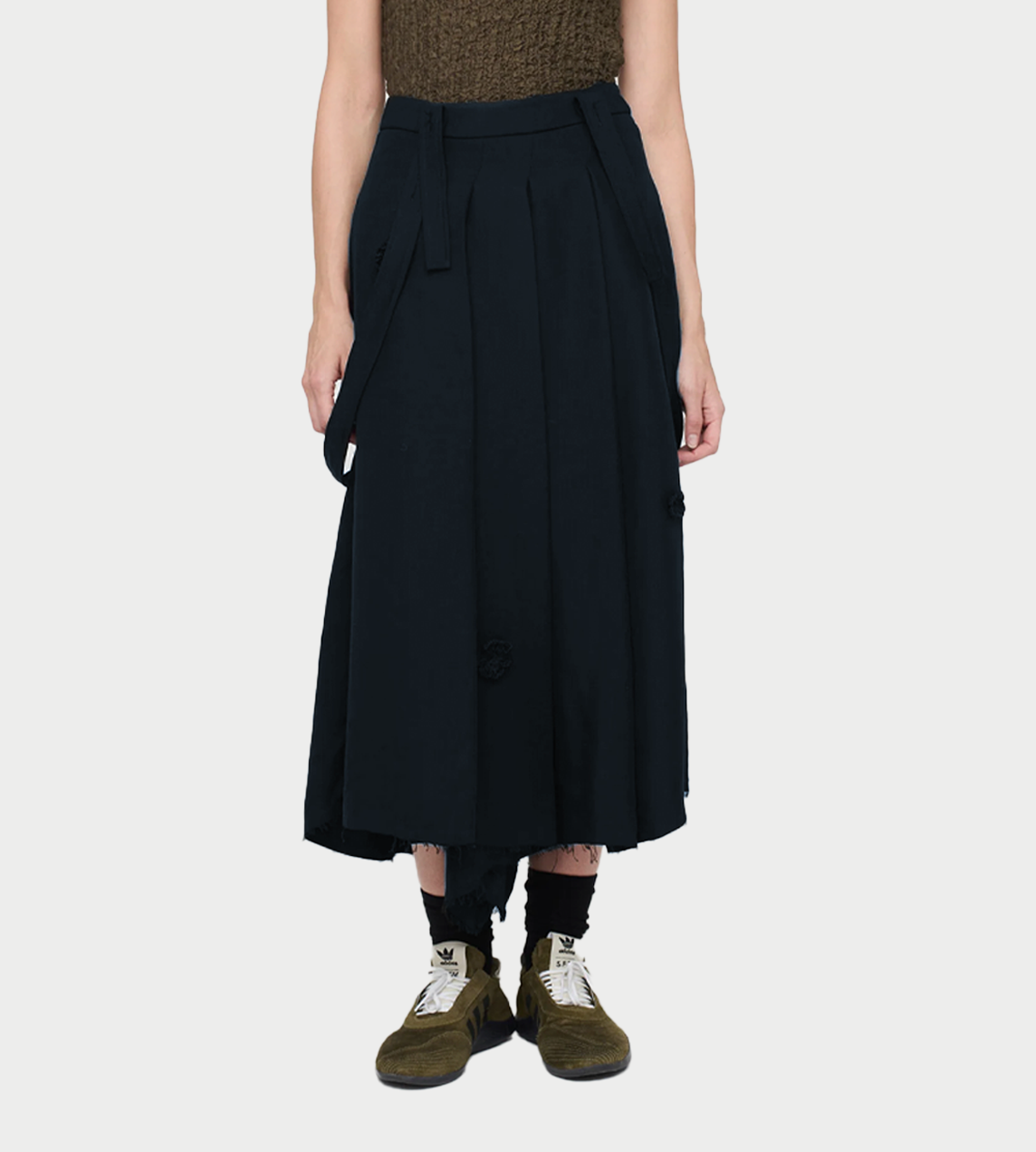 SONG FOR THE MUTE - "Daisy" Pleated Skirt Navy