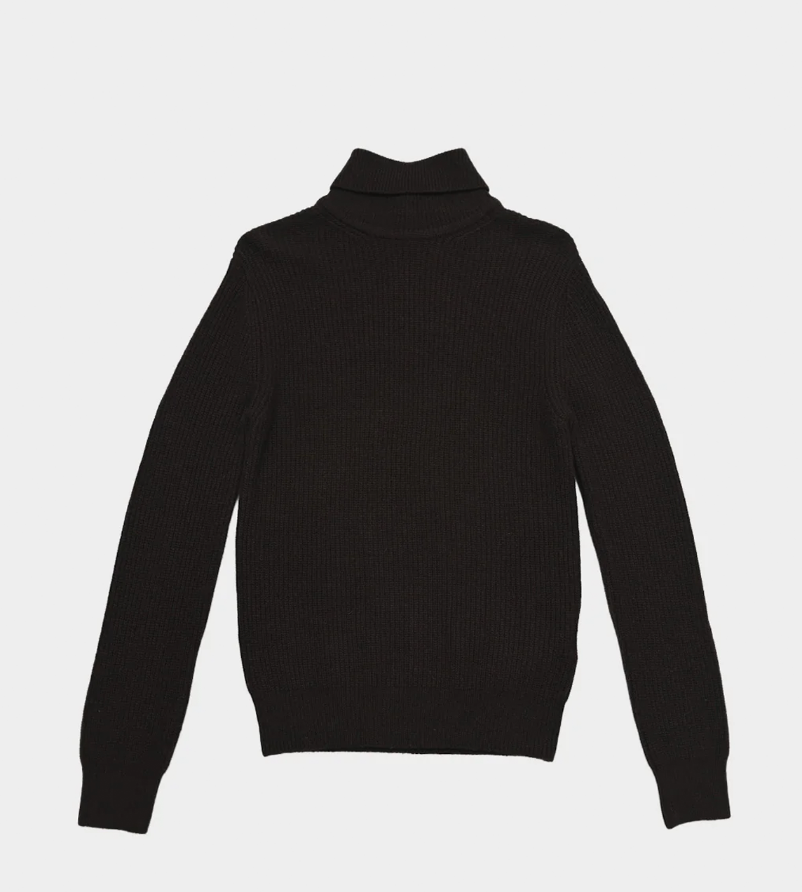 System - Basic Rib Turtleneck Dark Brown