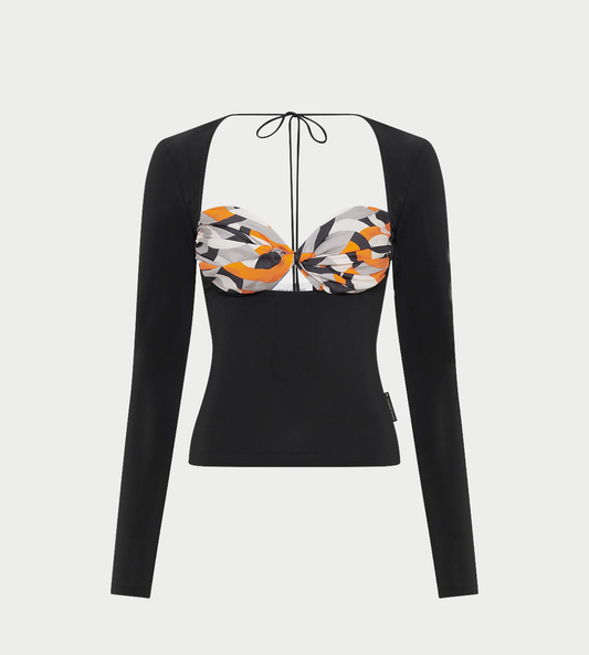 MARINE SERRE - Regenerated Silk Scarves Top Multi