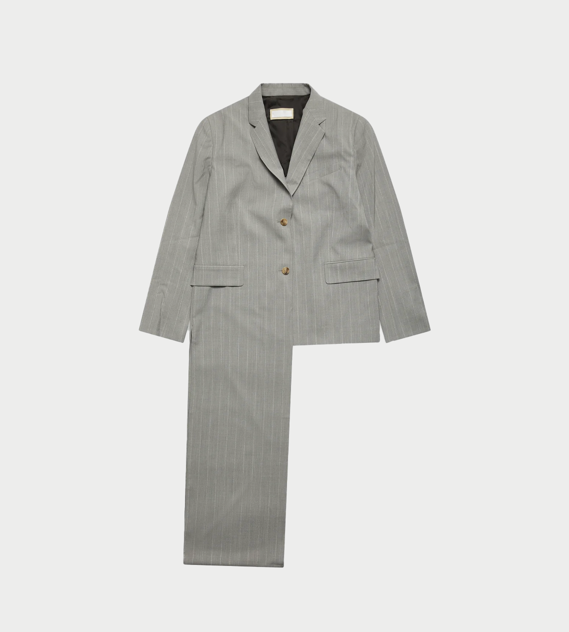 Litkovska - Scarf-Lapel Deconstructed Jacket Grey