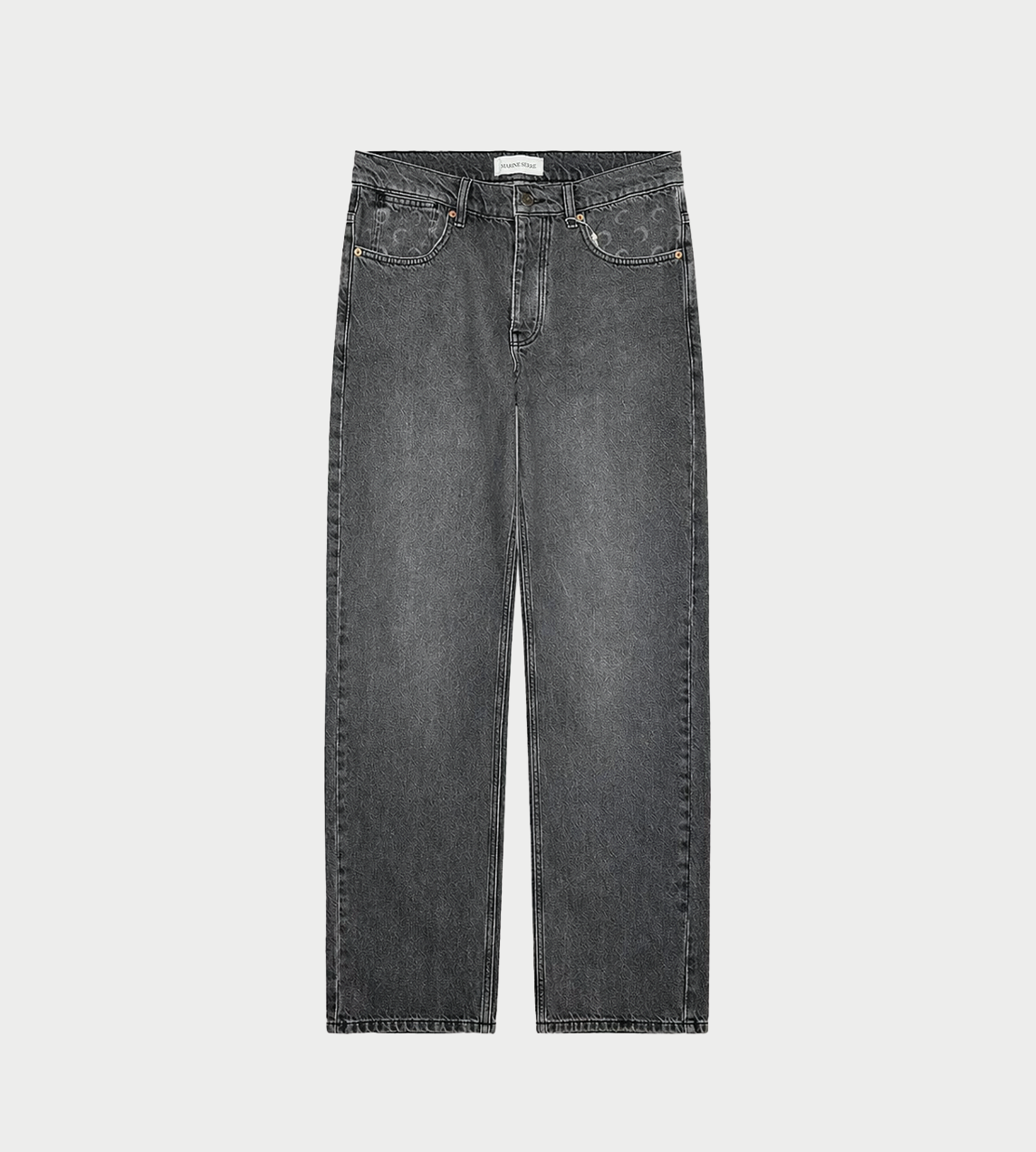 MARINE SERRE - Moon Laser Grey Wash Straight Jeans M