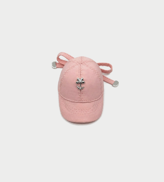 YVMIN - Fabric Hat Hair Clip Pink